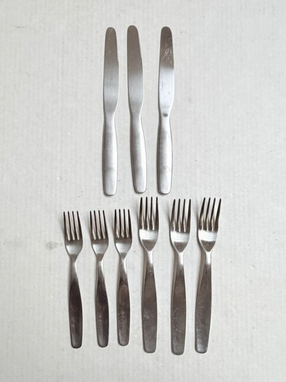 Ikea 6 Dinner Salad Fork 3 Knife‎ Set Stainless Steel Flatware Replacement